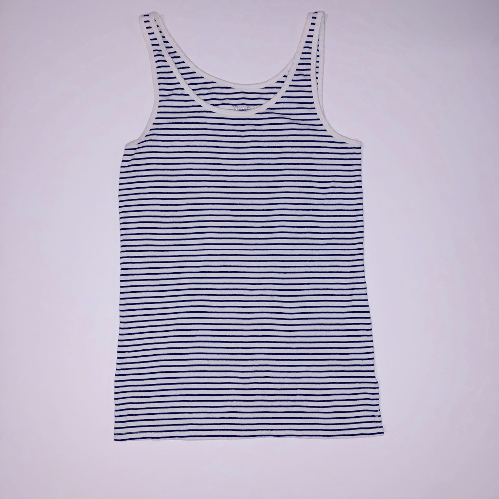 Merona Black & White Stripe Tank Top
